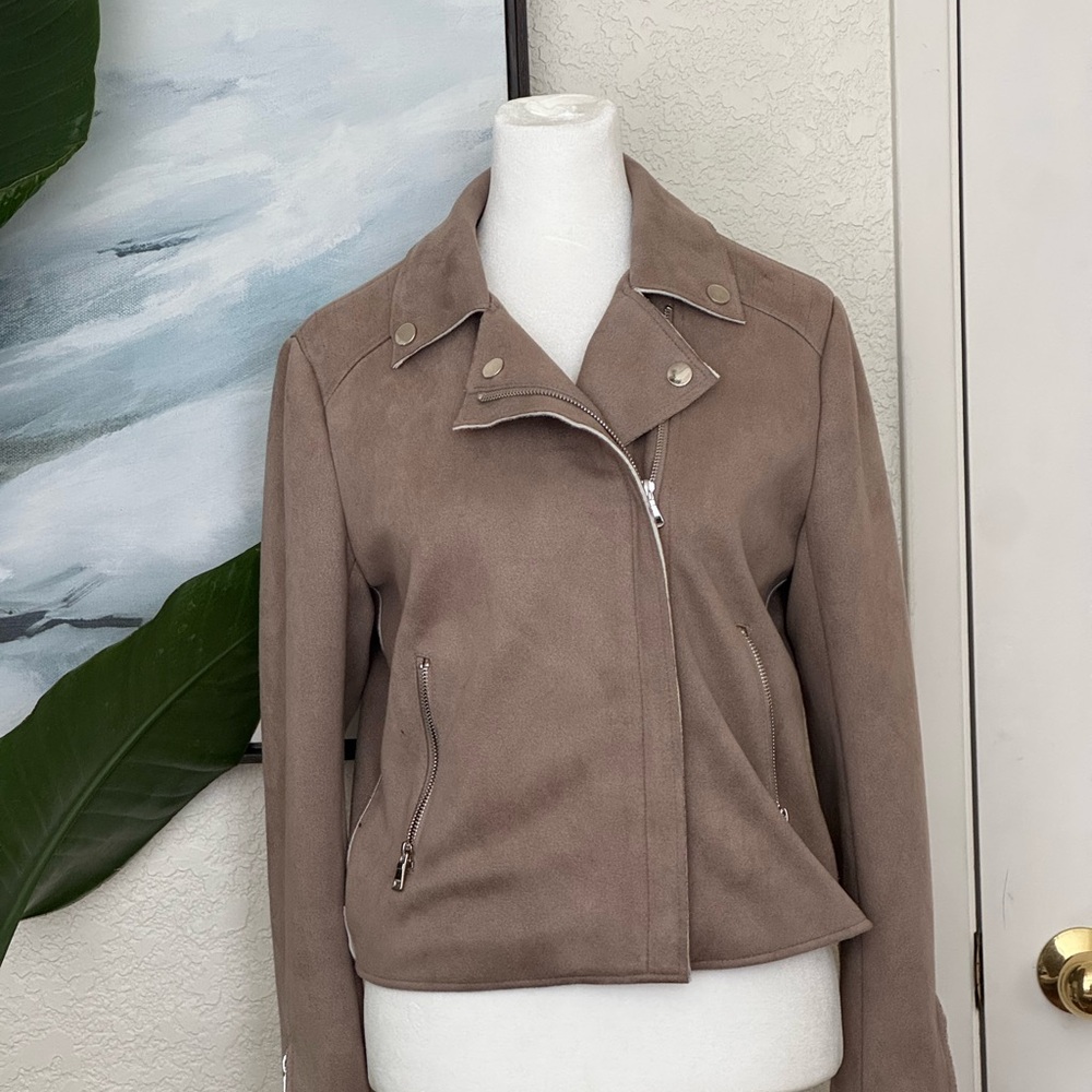 Aqua Taupe Suede Jacket